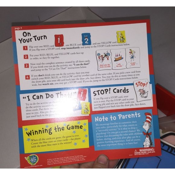 Dr. Seuss The Cat in the Hat "I Can Do That!'' Game - Picture 7 of 13